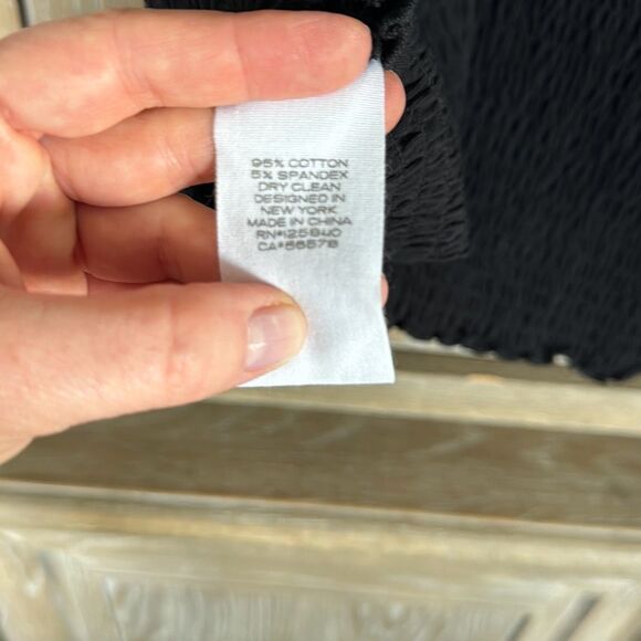 Fifth & Mode Carmen Smocked Mini Dress size Large in Black NWT - Picture 11 of 15